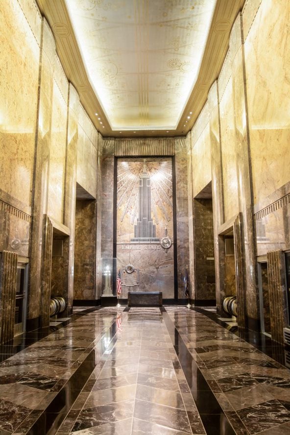 An interior of Empire State Building located at 350 Fifth Avenue New York