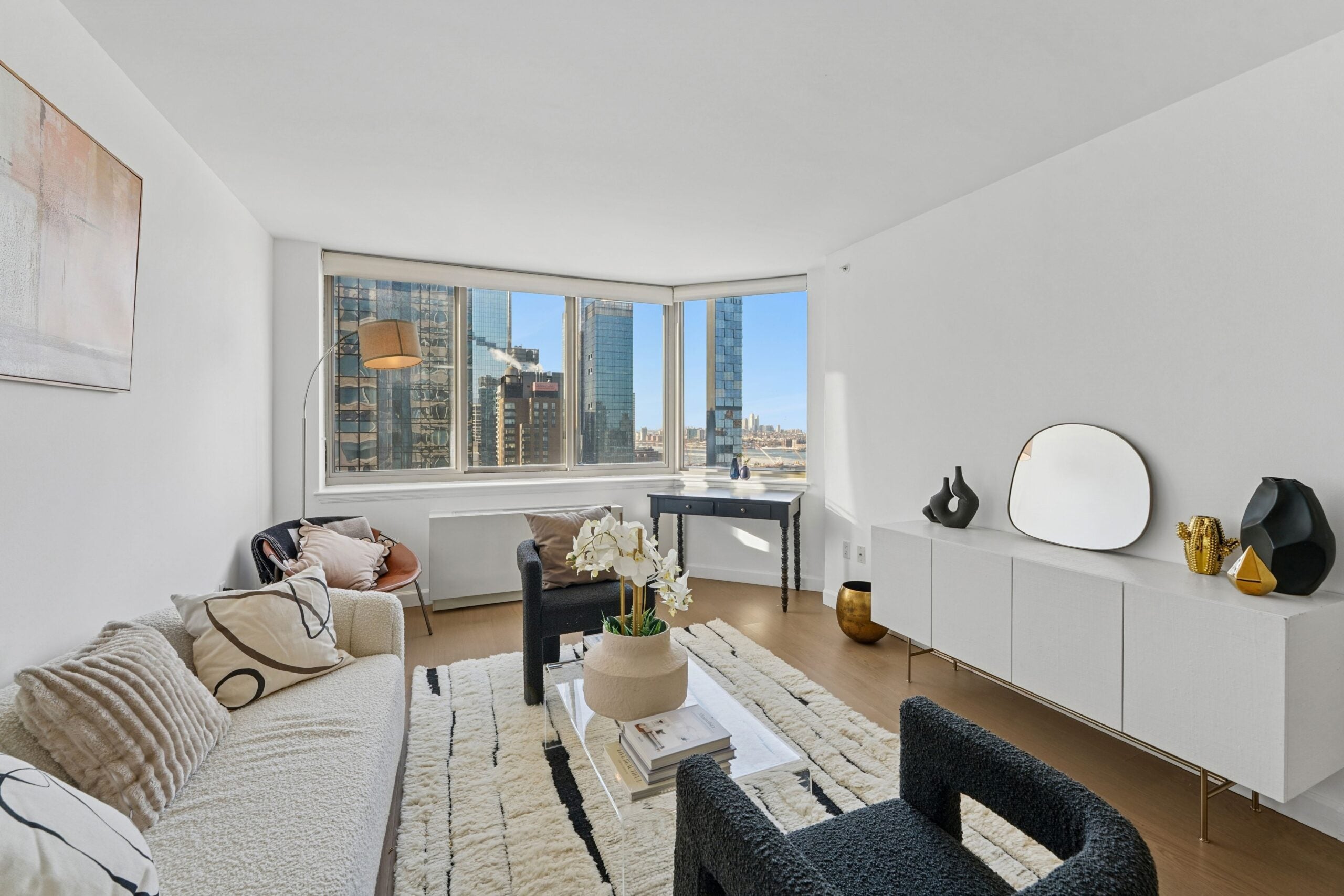 living room space at hudson landing